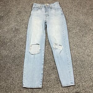 Madewell Jeans Womens 25 Blue‎ Perfect Vintage Straight Mid Rise Stretch Denim